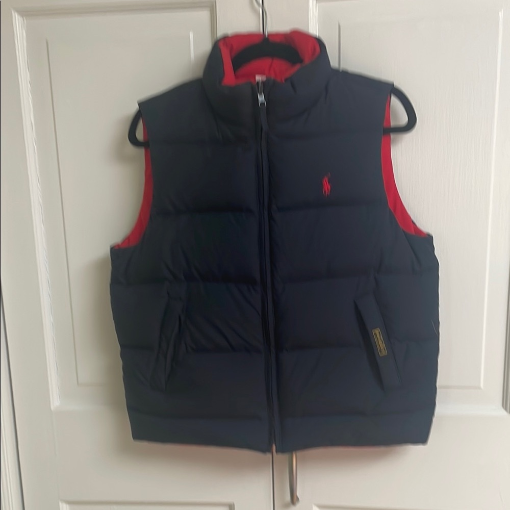 Polo by Ralph Lauren Quilted Blue and Red Vest